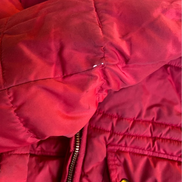 FLASH SALE JCrew Kids Size XS Red warm cozy winter jacket w/ hood + cinch waist. - Picture 8 of 8